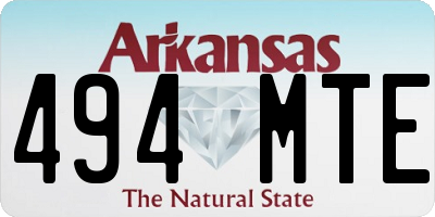 AR license plate 494MTE