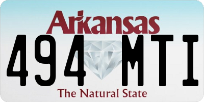 AR license plate 494MTI