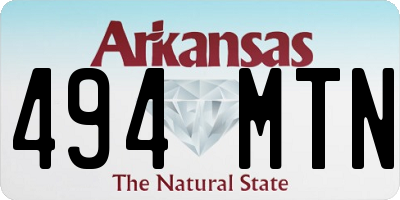 AR license plate 494MTN