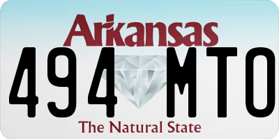 AR license plate 494MTO