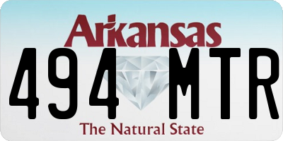 AR license plate 494MTR