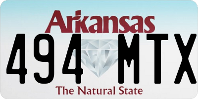 AR license plate 494MTX