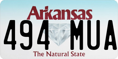 AR license plate 494MUA