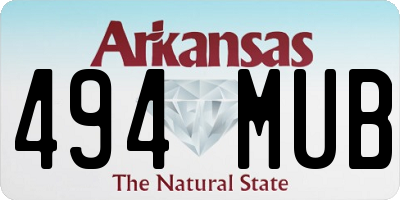 AR license plate 494MUB