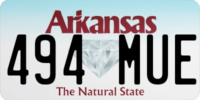 AR license plate 494MUE