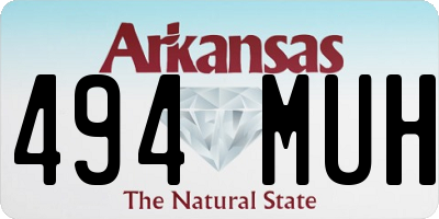 AR license plate 494MUH