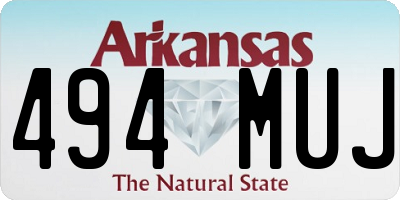 AR license plate 494MUJ