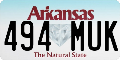 AR license plate 494MUK