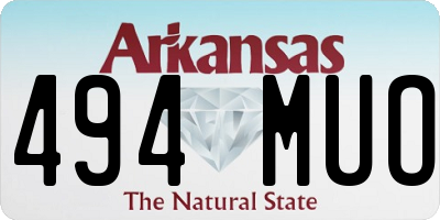 AR license plate 494MUO