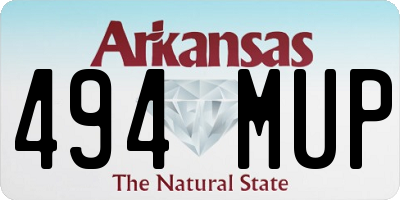 AR license plate 494MUP