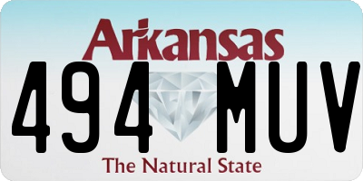 AR license plate 494MUV