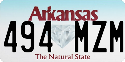AR license plate 494MZM
