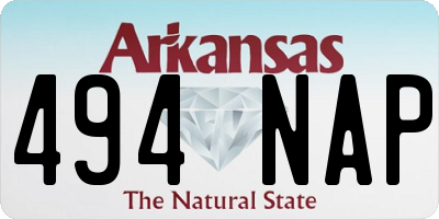 AR license plate 494NAP