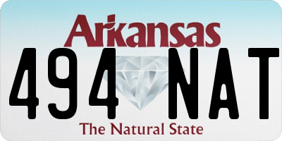 AR license plate 494NAT