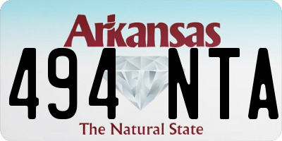 AR license plate 494NTA