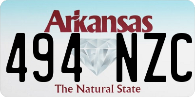 AR license plate 494NZC