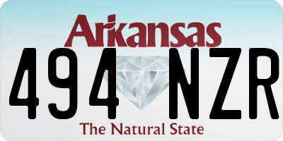AR license plate 494NZR
