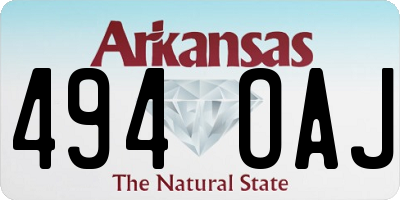 AR license plate 494OAJ