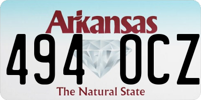 AR license plate 494OCZ
