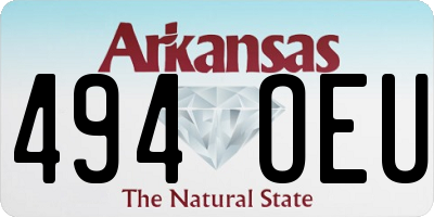 AR license plate 494OEU