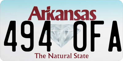 AR license plate 494OFA