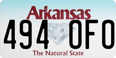 AR license plate 494OFO