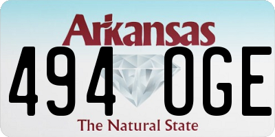 AR license plate 494OGE