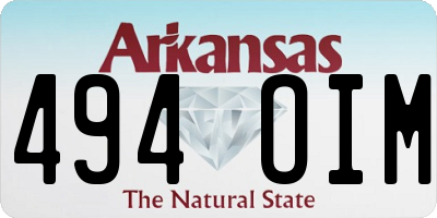 AR license plate 494OIM
