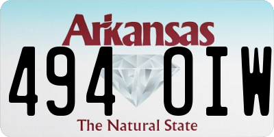 AR license plate 494OIW