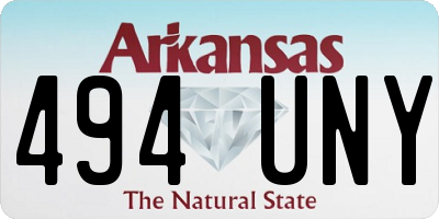 AR license plate 494UNY