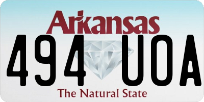 AR license plate 494UOA