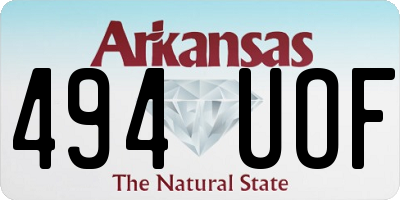 AR license plate 494UOF