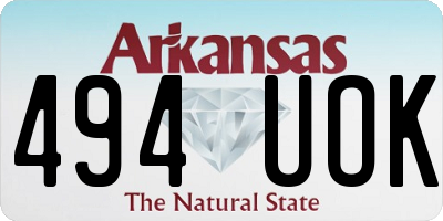 AR license plate 494UOK