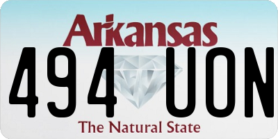 AR license plate 494UON