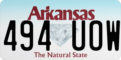 AR license plate 494UOW