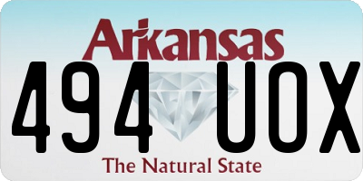 AR license plate 494UOX