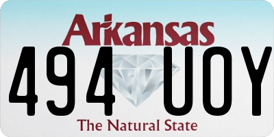 AR license plate 494UOY