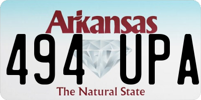 AR license plate 494UPA