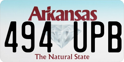 AR license plate 494UPB