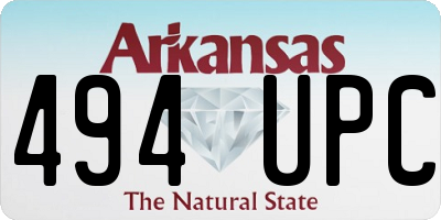 AR license plate 494UPC
