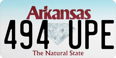 AR license plate 494UPE