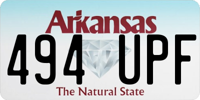 AR license plate 494UPF
