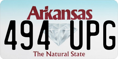 AR license plate 494UPG