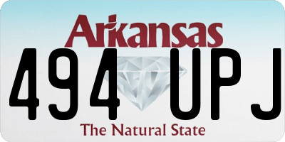 AR license plate 494UPJ