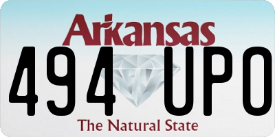 AR license plate 494UPO