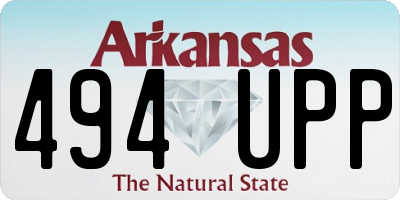 AR license plate 494UPP