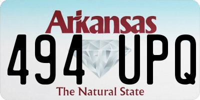 AR license plate 494UPQ