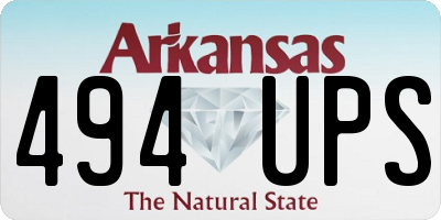 AR license plate 494UPS