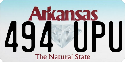AR license plate 494UPU