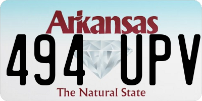 AR license plate 494UPV